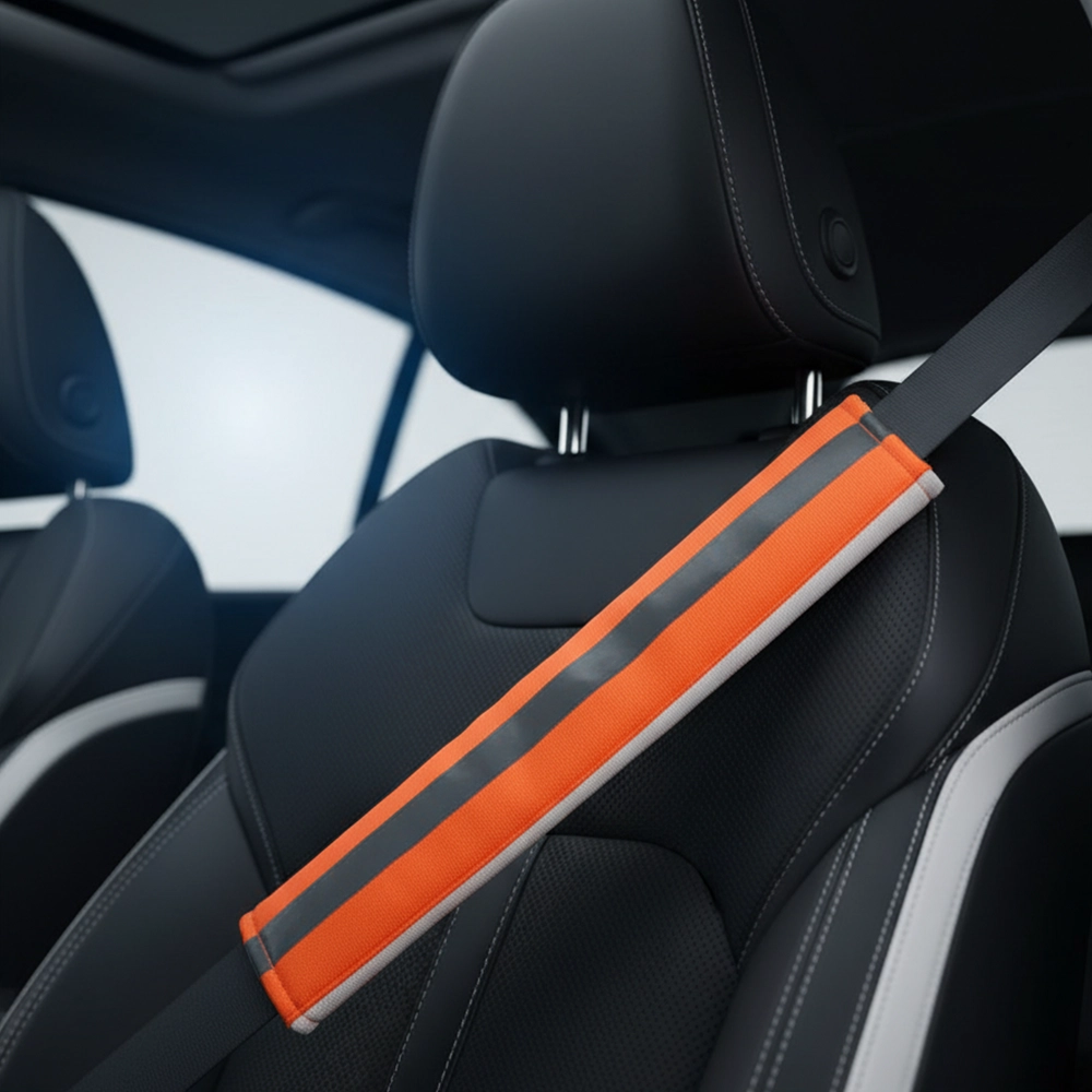 عاكس حزام امان أصفر فسفورى 2 قطعة