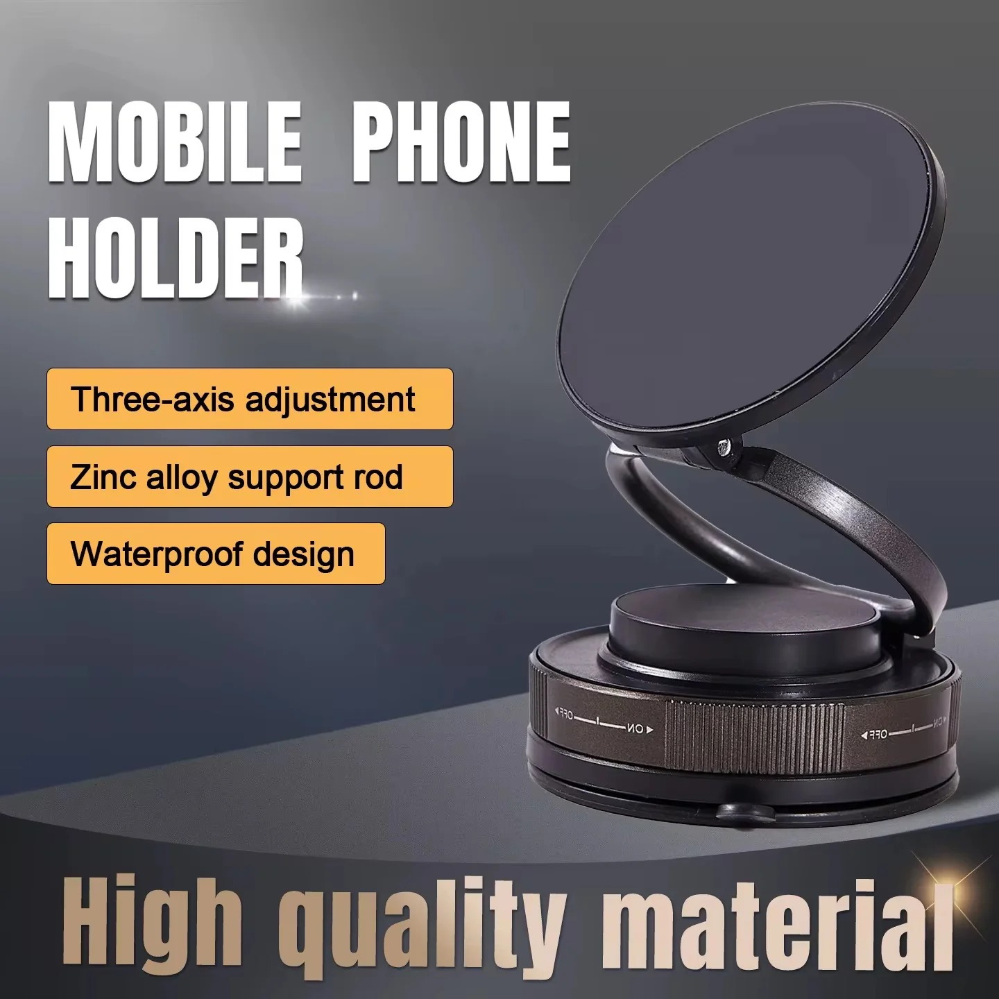 حامل موبايل فاكيوم مغناطيسي ذكي - ثبات فائق وتقنية شفط متطورة