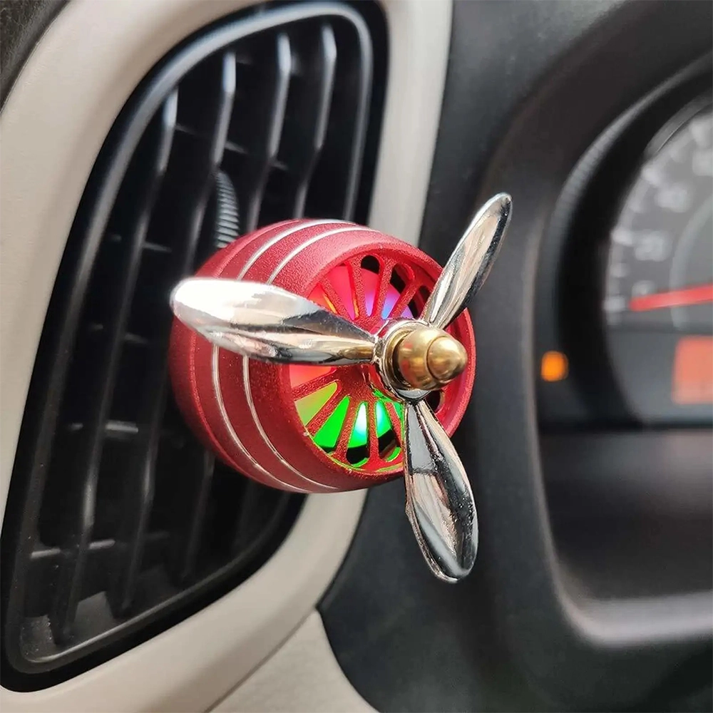 معطر هواء للسيارة بفتحات التكييف مع إضاءة LED تفاعلية - فواحة عطرية ومطهر جو بتصميم عصري