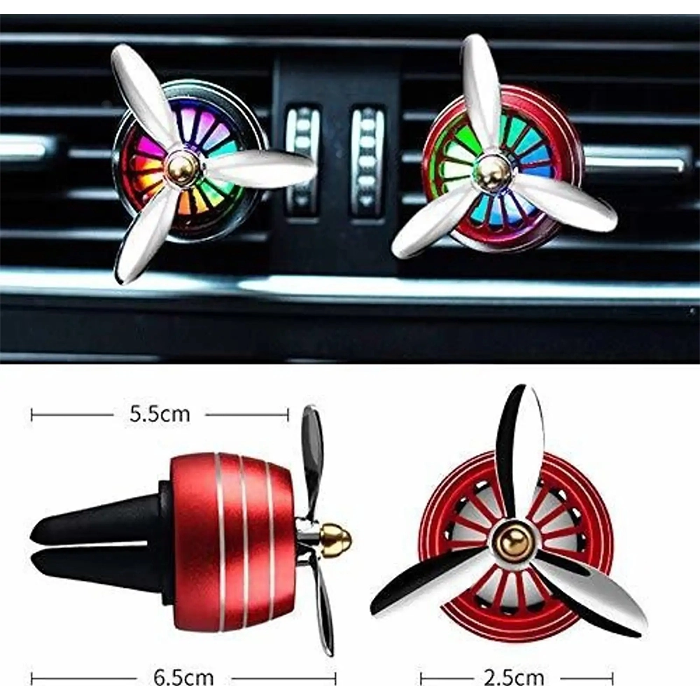 معطر هواء للسيارة بفتحات التكييف مع إضاءة LED تفاعلية - فواحة عطرية ومطهر جو بتصميم عصري