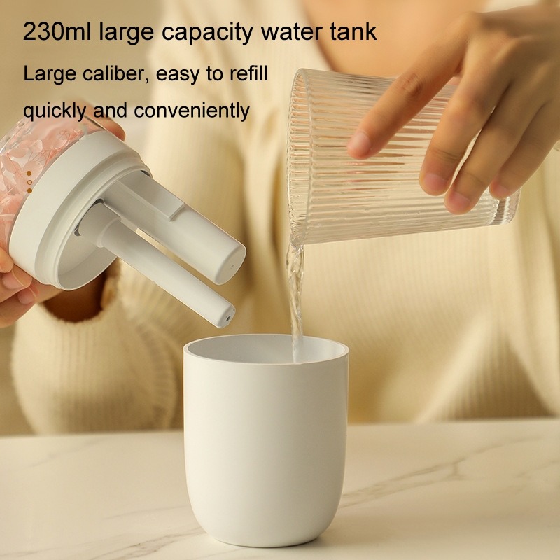 فواحة عطرية ذكية قابلة للشحن - مرطب هواء لون بنى وإضاءة LED متعددة الألوان