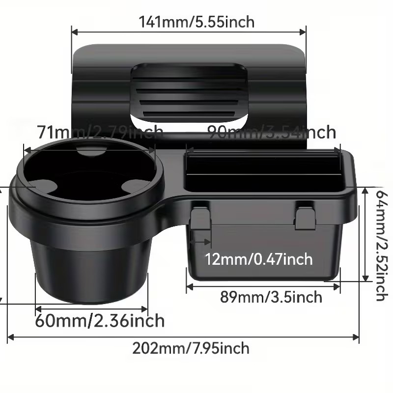 منظم سيارة متعدد الوظائف 4 في 1 – حامل أكواب، حامل هاتف