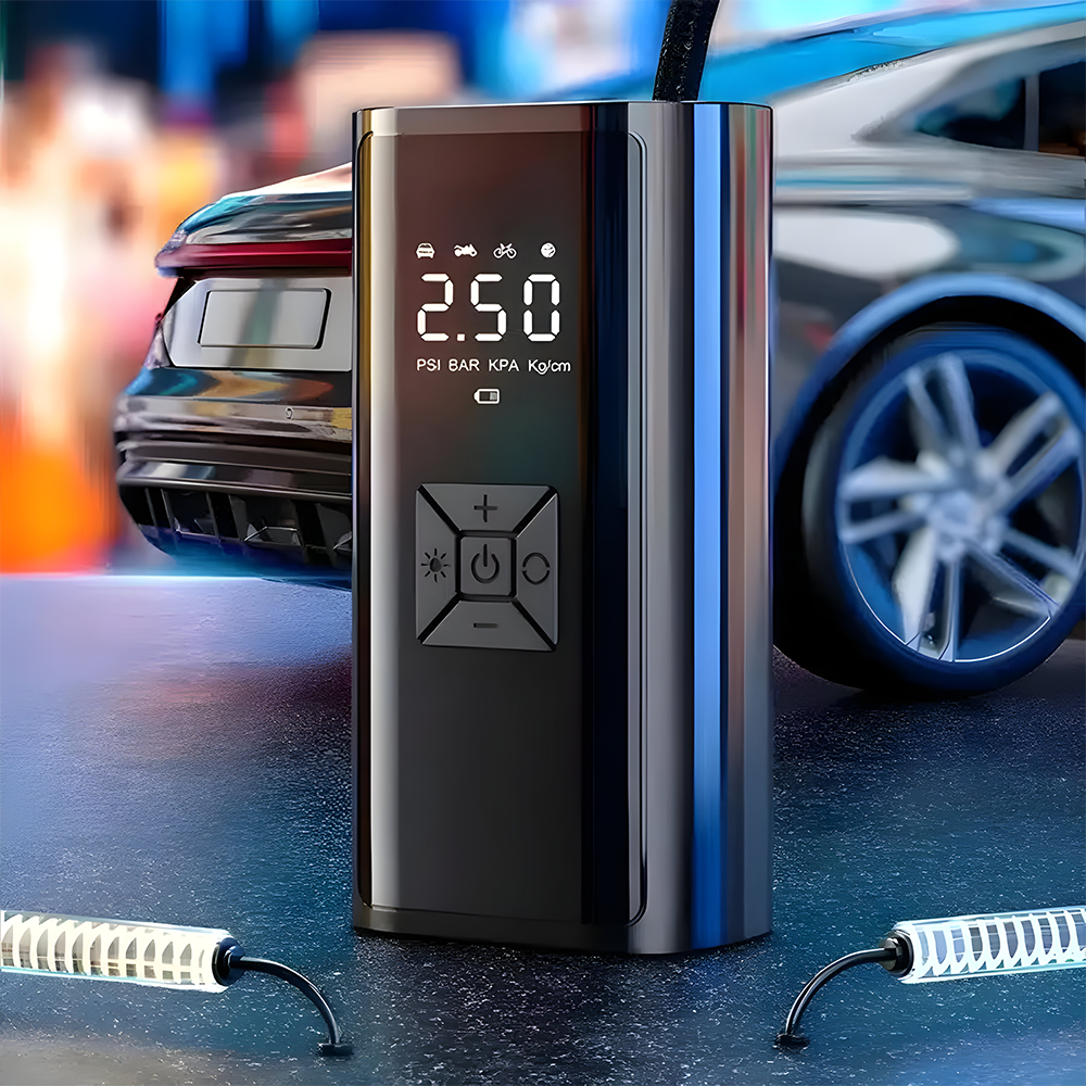 منفاخ كاوتش سيارة (كمبروسر هواء) محمول – سريع وقوي لحالات الطوارئ والرحلات