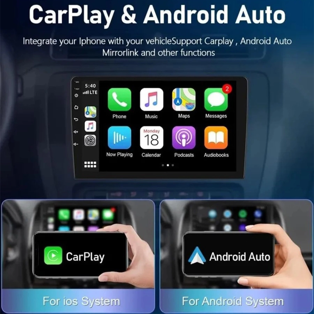 شاشة لينوفو D1 للسيارة 9 بوصة - أندرويد، Apple CarPlay و Android Auto | نظام صوت DSP