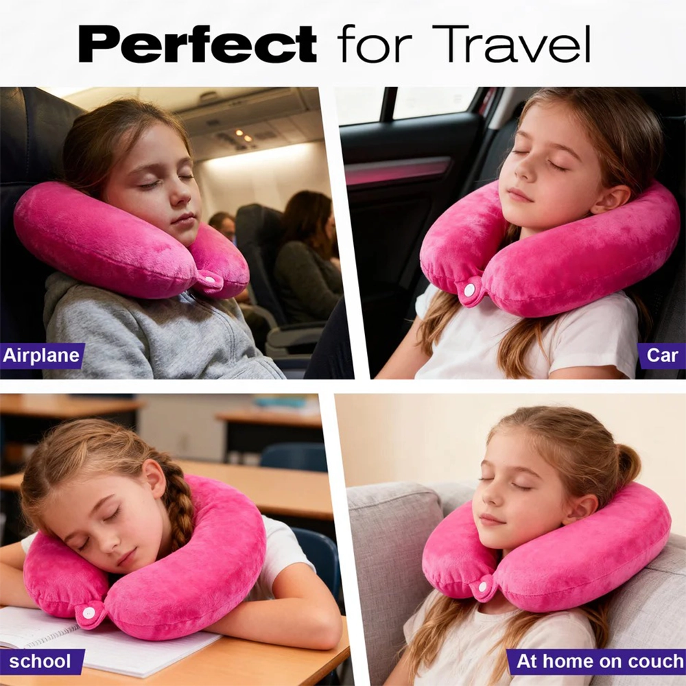 وسادة الرقبة بنجوين لاتكس (Neck Pillow) - الراحة المثالية للسفر والمنزل