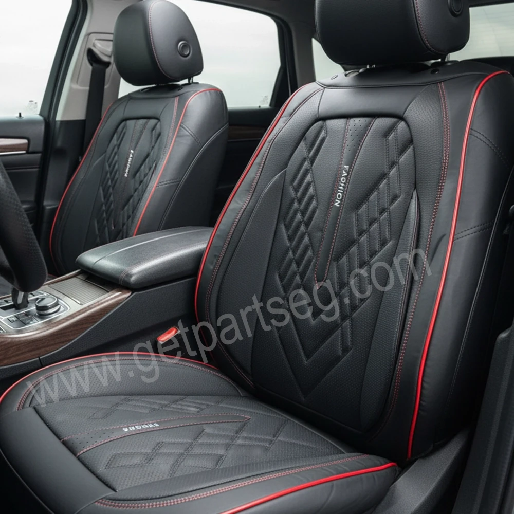 طقم كسوة كراسى جلد  أسود