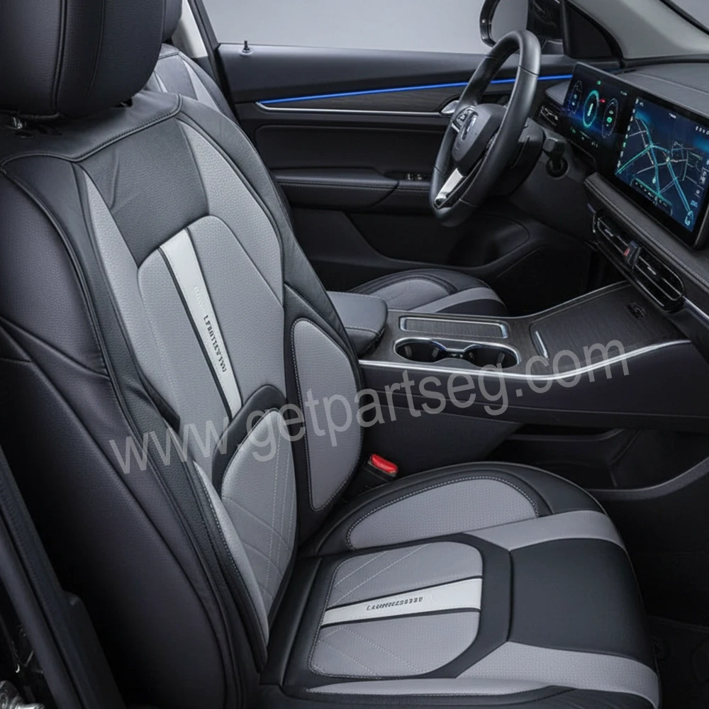 طقم كسوة كراسى جلد رصاصى