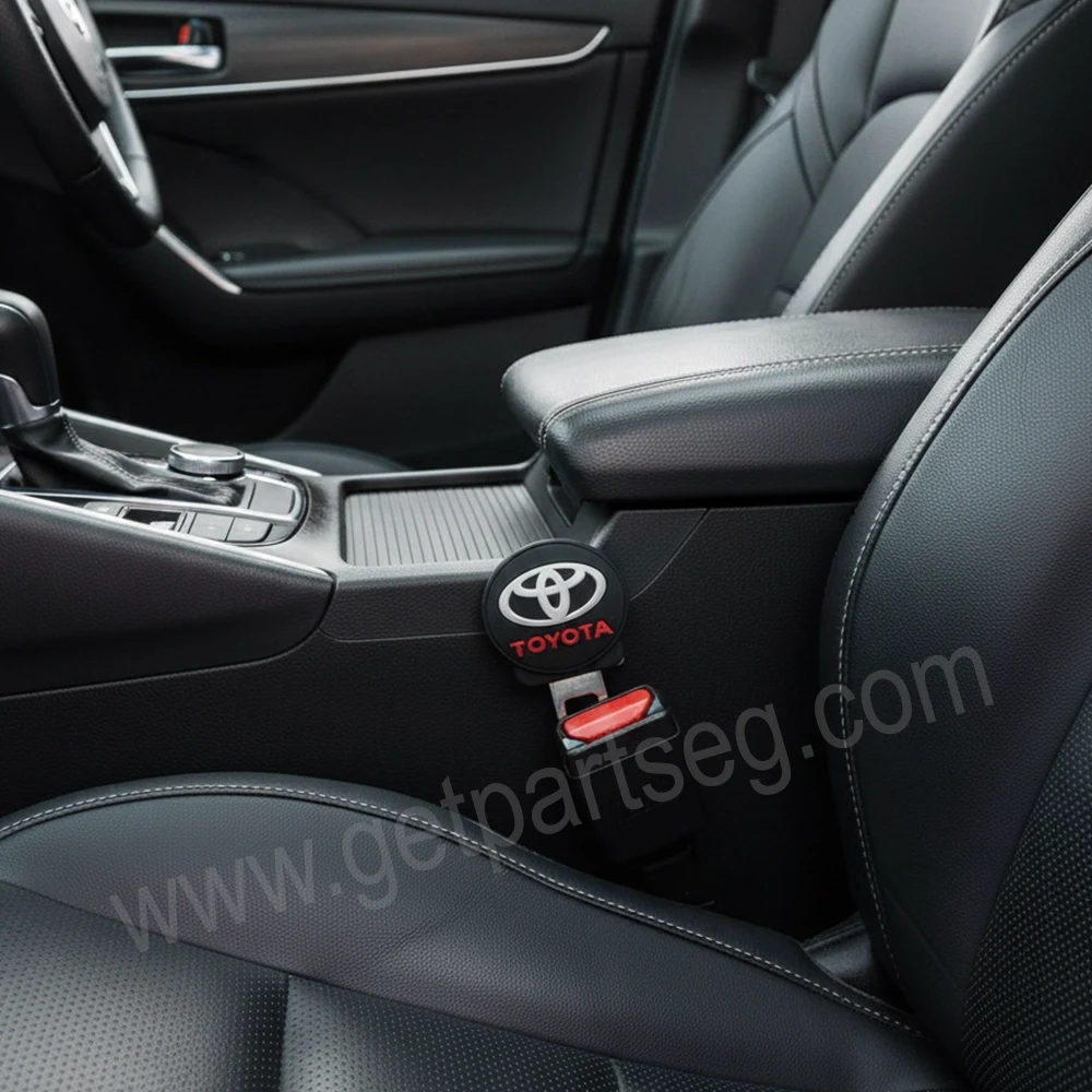 طقم سكاتة حزام ماركة تويوتا 2 قطعة - كتم صوت إنذار حزام الأمان