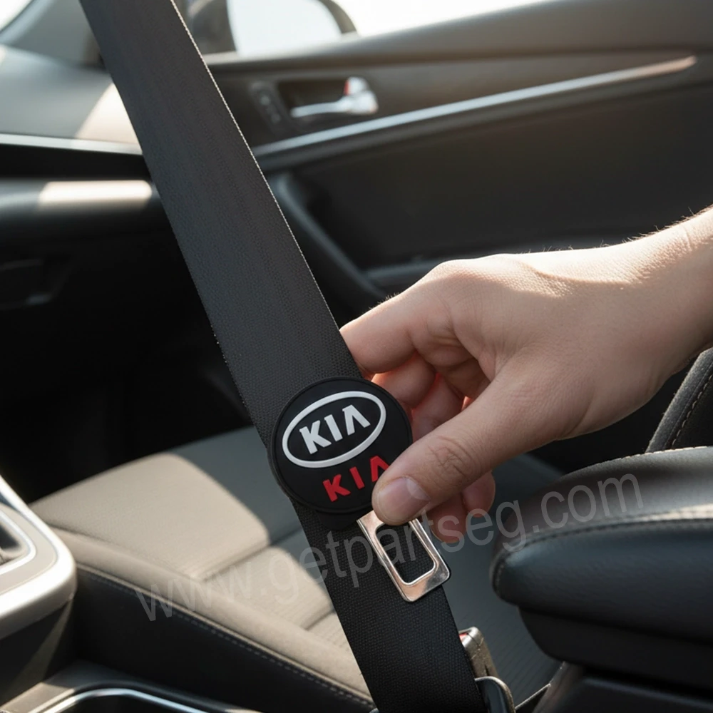 طقم سكاتة حزام ماركة كيا - مجموعة 2 قطعة - كتم صوت إنذار حزام الأمان