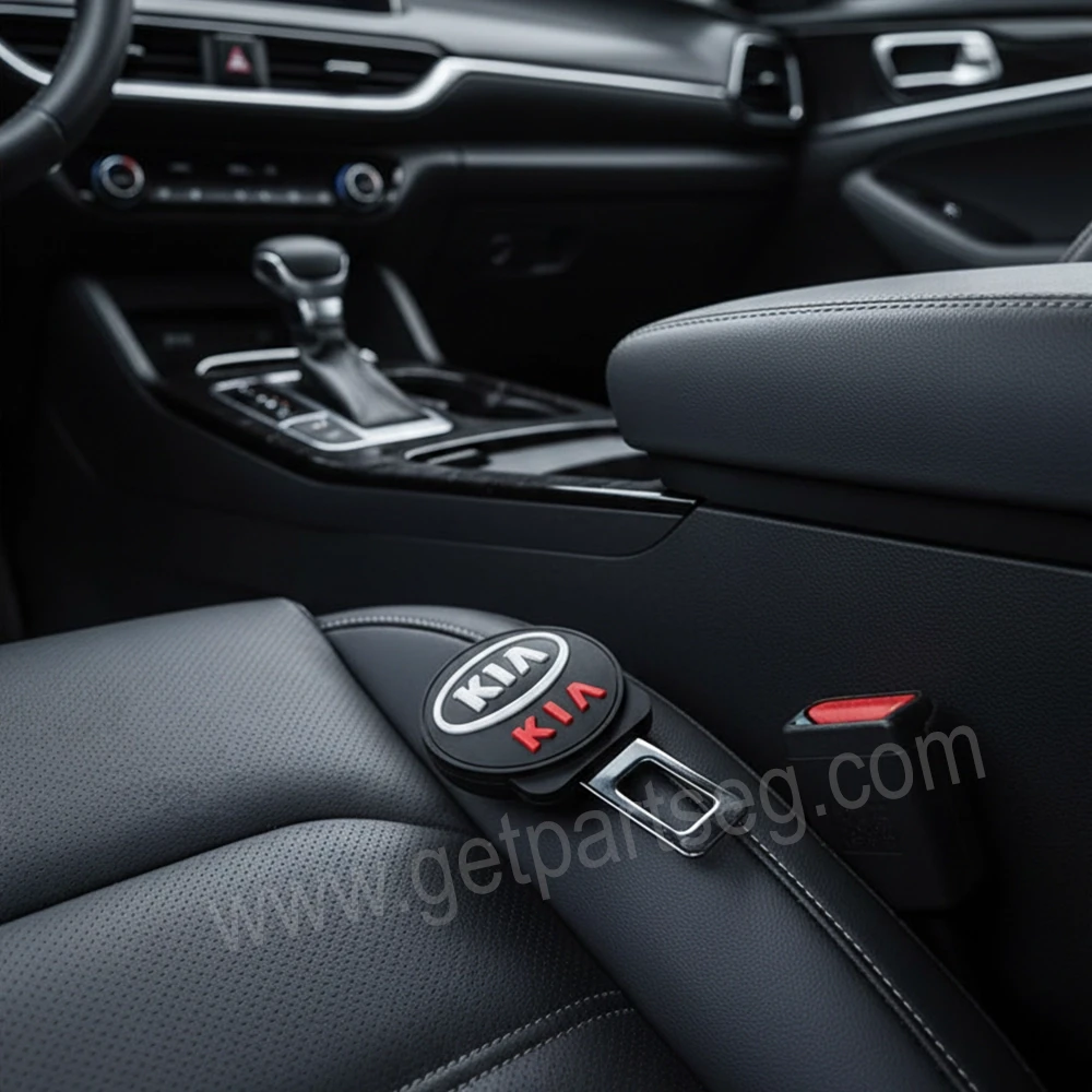 طقم سكاتة حزام ماركة كيا - مجموعة 2 قطعة - كتم صوت إنذار حزام الأمان