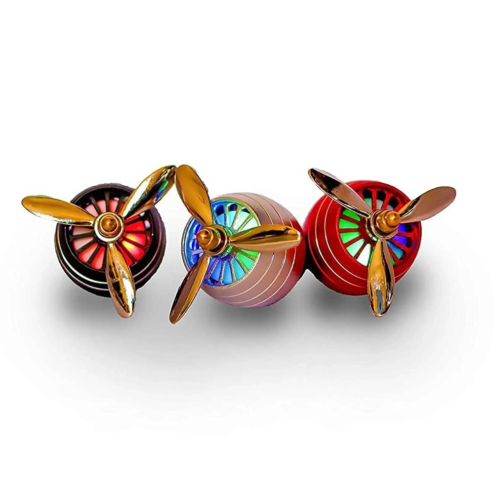 معطر هواء للسيارة بفتحات التكييف مع إضاءة LED تفاعلية - فواحة عطرية ومطهر جو بتصميم عصري