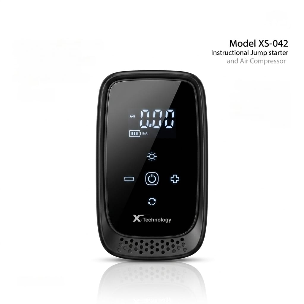 منفاخ هواء إطارات رقمي محمول من X-Technology - موديل XS-818 بقوة 90 واط وبطارية 4500mAh