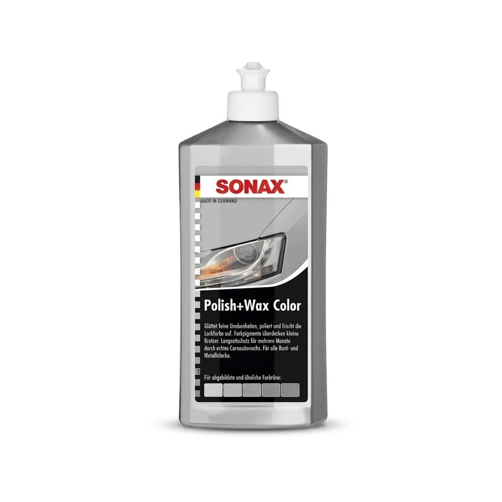 سوناكس ملمع وشمع ملون للسيارات (فضي/رمادي) - SONAX Polish+Wax Color Silver