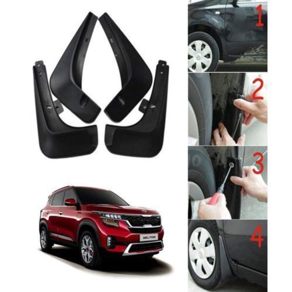 طقم حمايات (دلايات) للسيارات (Mud Flaps) – 4 قطع لجميع أنواع السيارات