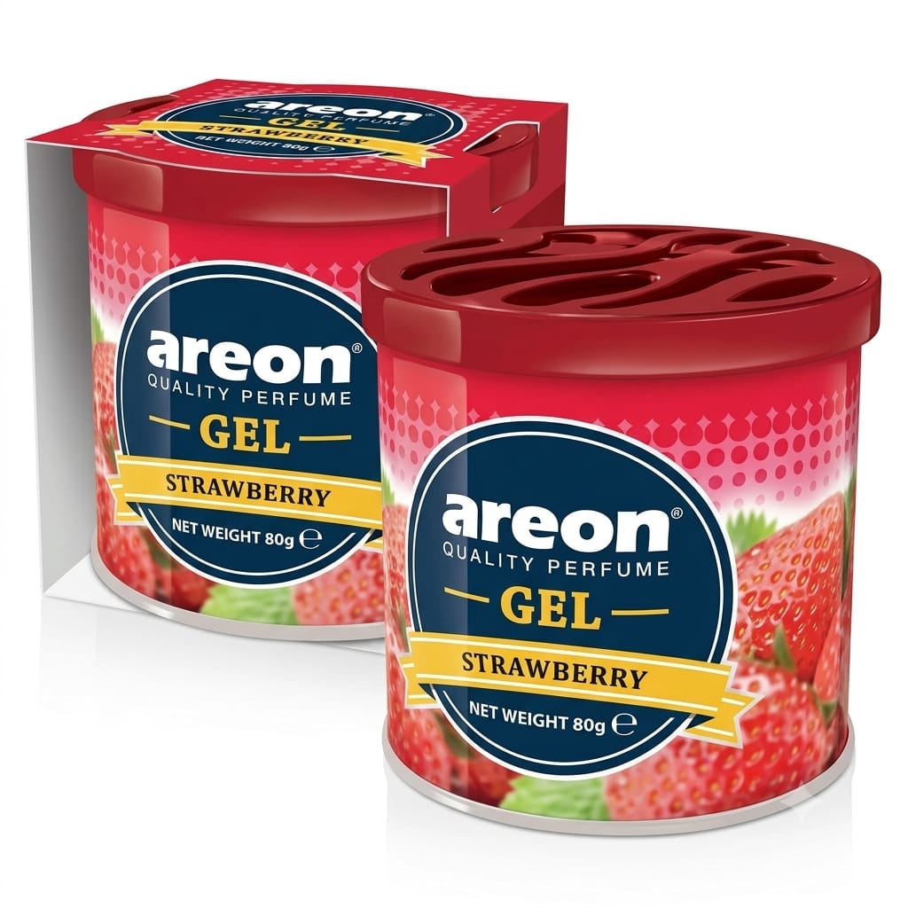 معطر جو جل للسيارة والمنزل اريون برائحة الفراولة (Areon Gel Strawberry) – 80 جرام
