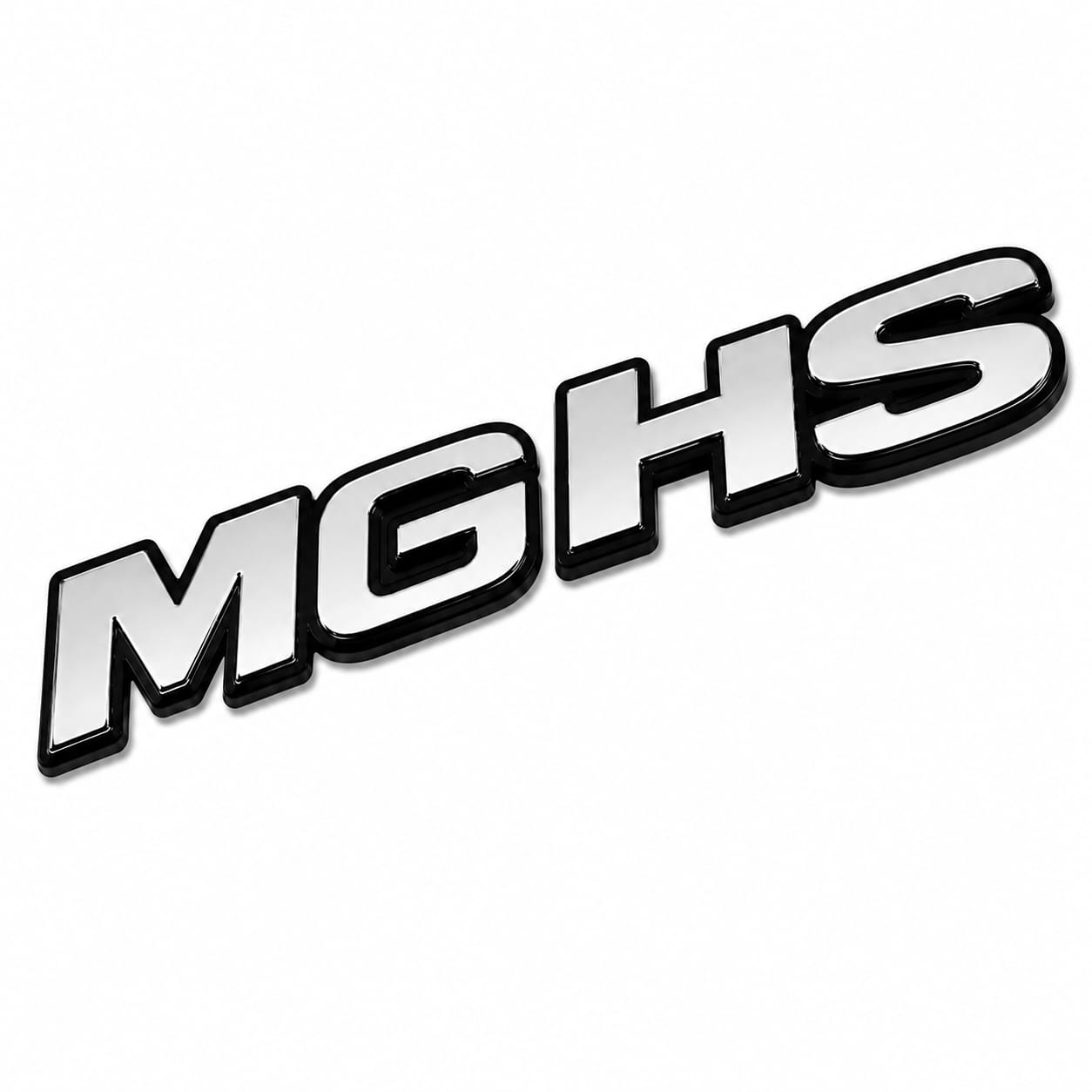 شعار MG HS ثلاثي الأبعاد 3D بتصميم لامع عصري