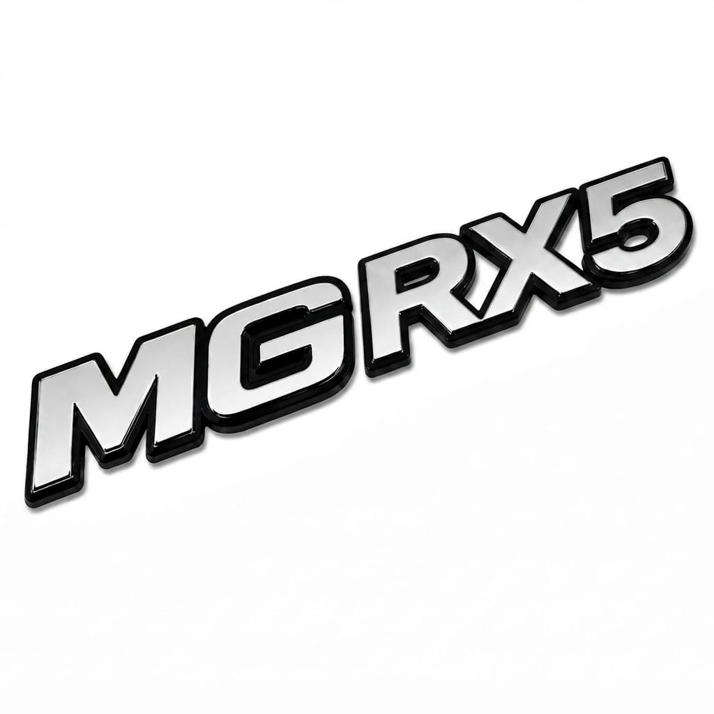شعار MG RX5 ثلاثي الأبعاد 3D بتصميم لامع عصري