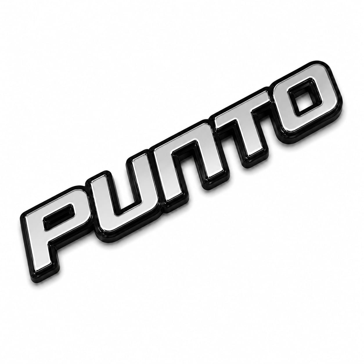 شعار سيارة PUNTO كروم ثلاثي الأبعاد