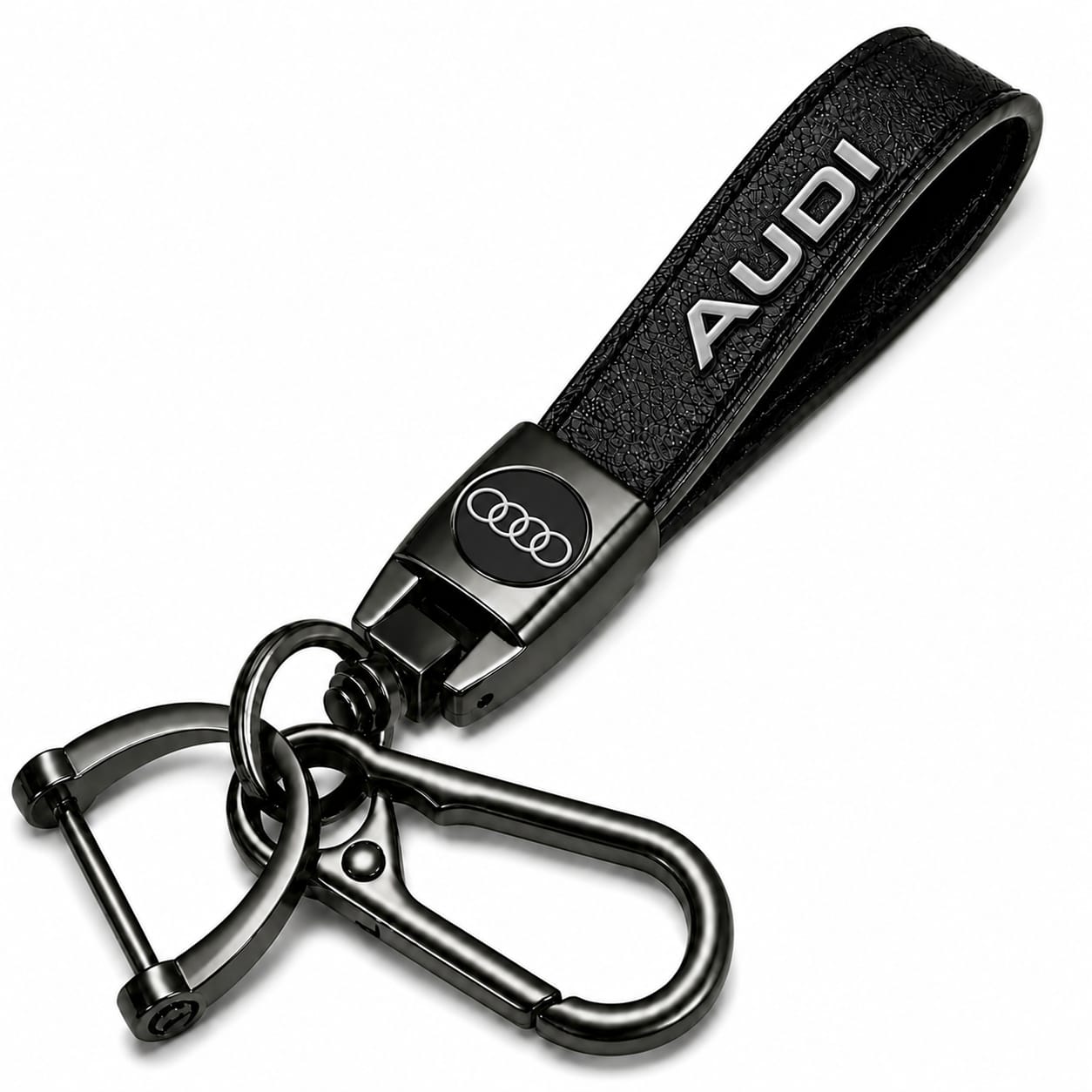 ميدالية مفاتيح جلد Audi – إكسسوار أنيق للسيارة