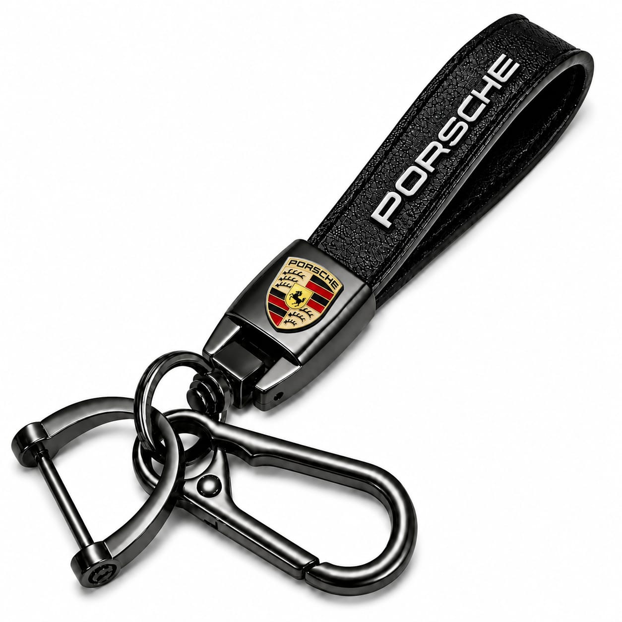 ميدالية مفاتيح جلد Porsche– إكسسوار أنيق للسيارة