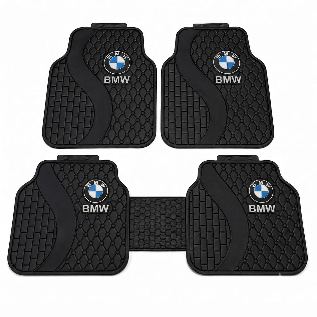 طقم دواسات سيارة BMW مطاط مقاوم للماء – 5 قطع –تصميم رياضي