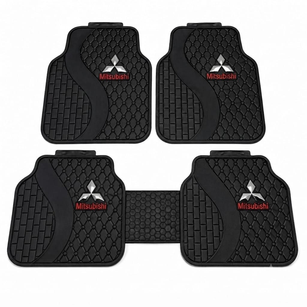 طقم دواسات سيارة Mitsubishi مطاط مقاوم للماء – 5 قطع-تصميم رياضي 