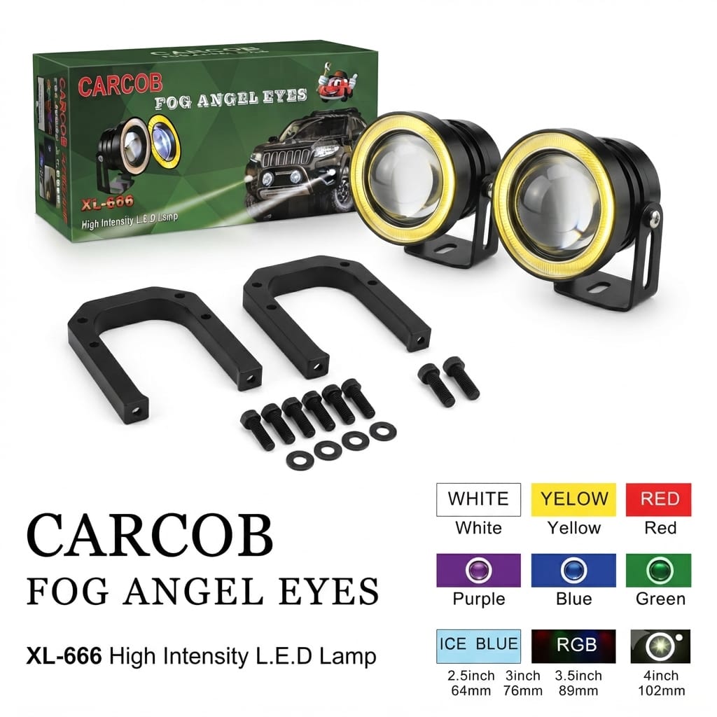 كشاف شبورة ليد كاركوب إنجل آي (CARCOB Fog Angel Eyes) - موديل XL-666