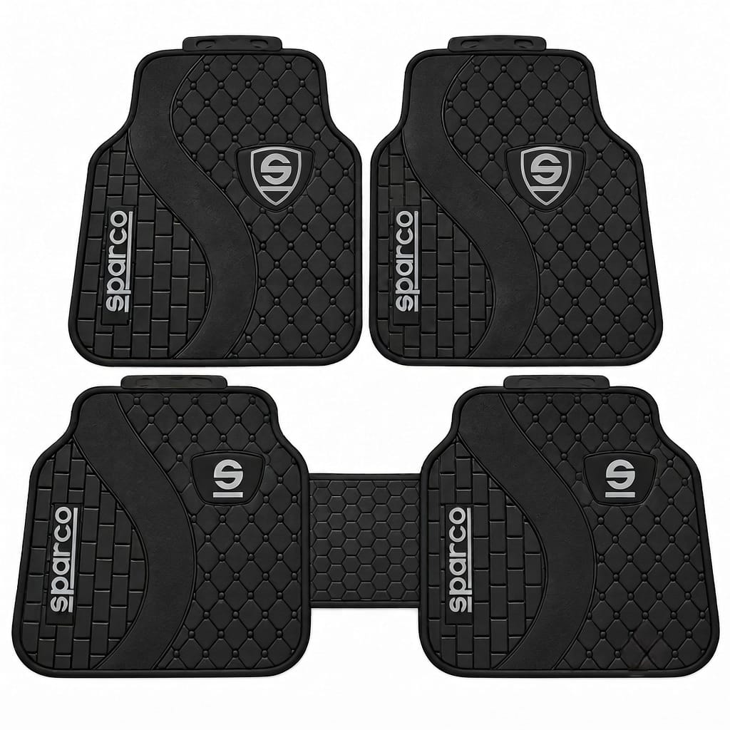 طقم دواسات سيارة Sparco مطاط مقاوم للماء – 5 قطع –تصميم رياضي