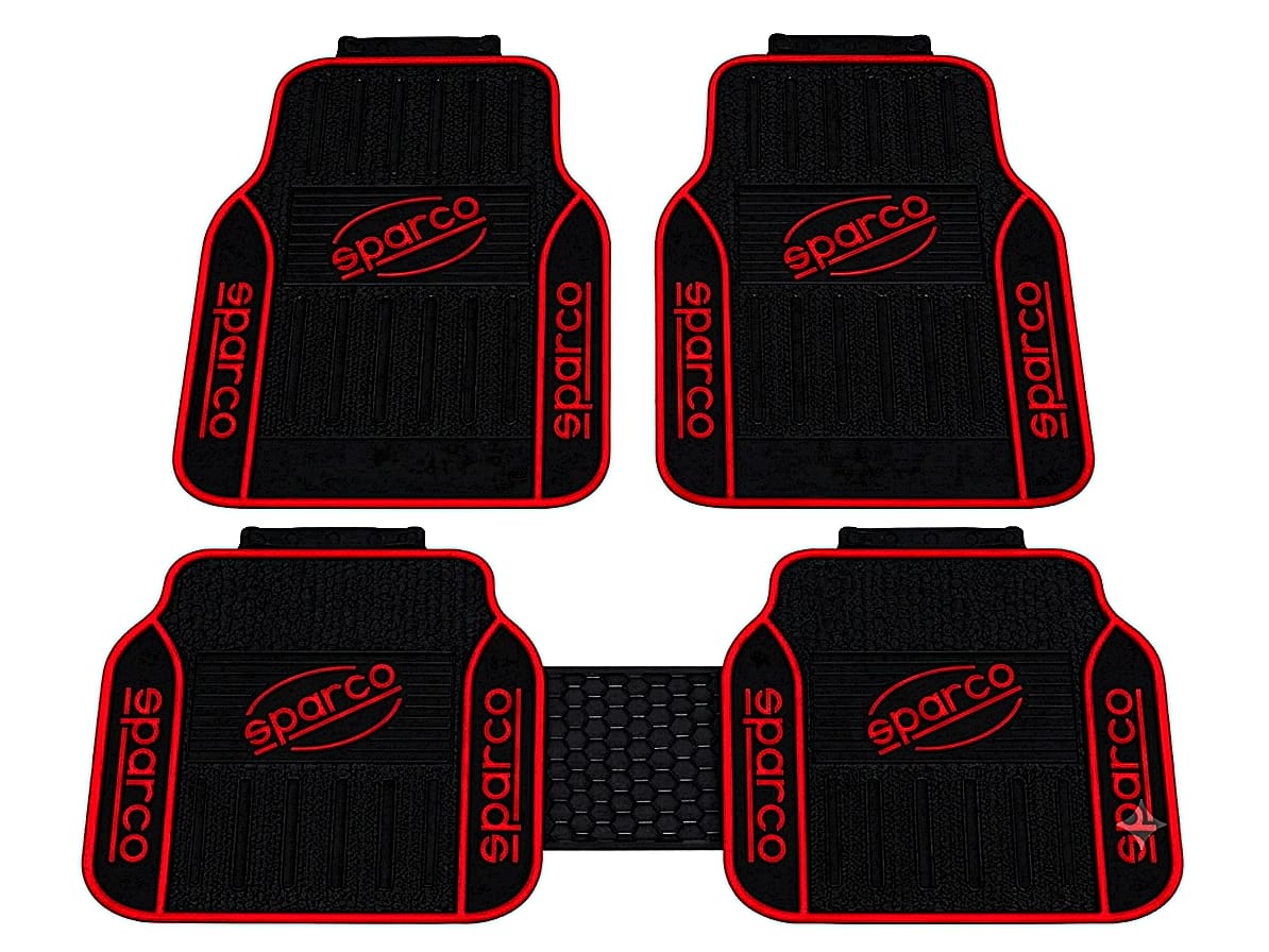 طقم دواسات سيارة Sparco مطاط مقاوم للماء – 5 قطع –تصميم رياضي