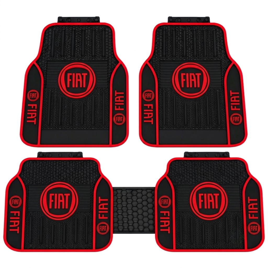 طقم دواسات سيارة فيات مطاط مقاوم للماء – 5 قطع – تصميم رياضي