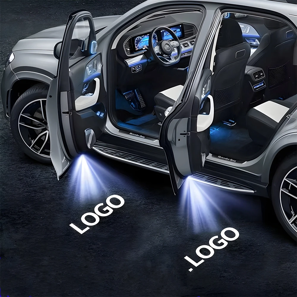 طقم إضاءة ترحيبية لباب السيارة (2 قطعة) - بروجيكتور لوجو LED ماركة هيونداي
