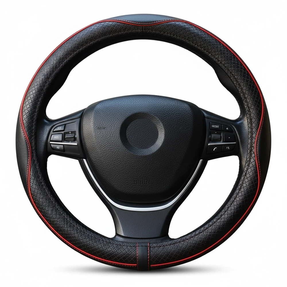 جراب طارة دائرى أسود * أحمر - كفر دركسيون فخم بتصميم عصري وملمس مريح