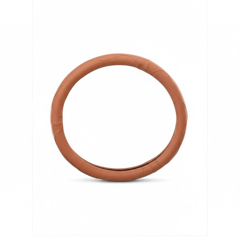 جراب طارة جلد دائرى لون جملى - كفر دركسيون فخم بتصميم عصري وملمس مريح