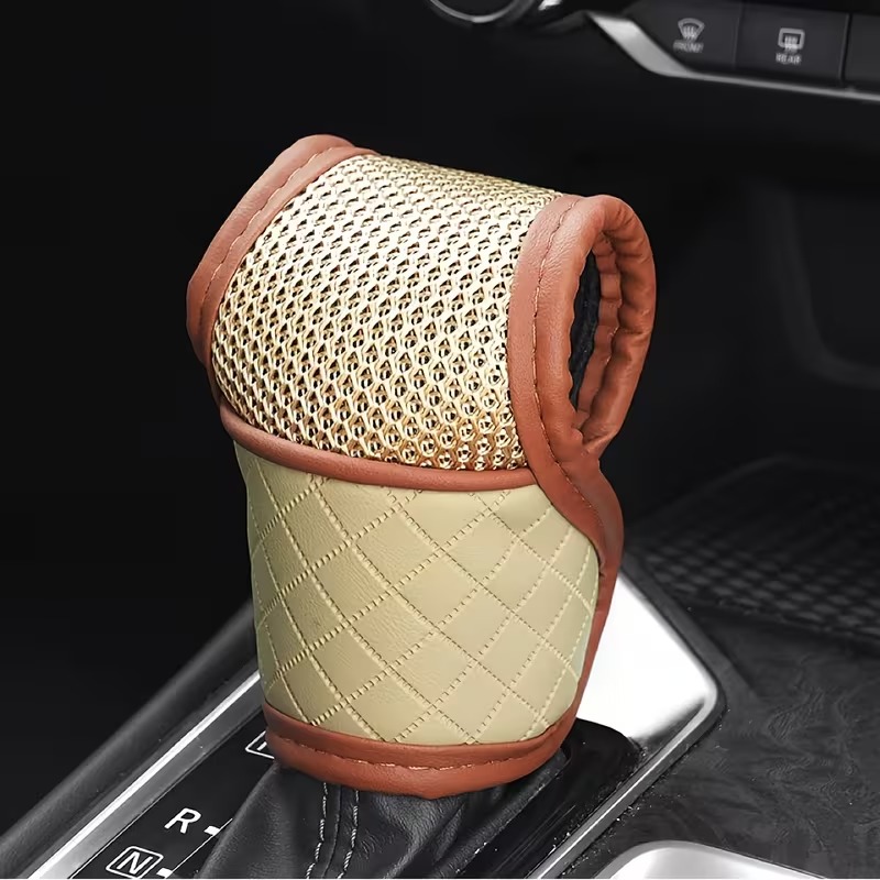 جراف فتيس جلد فتحة زر جانبية لون بيج * جملى