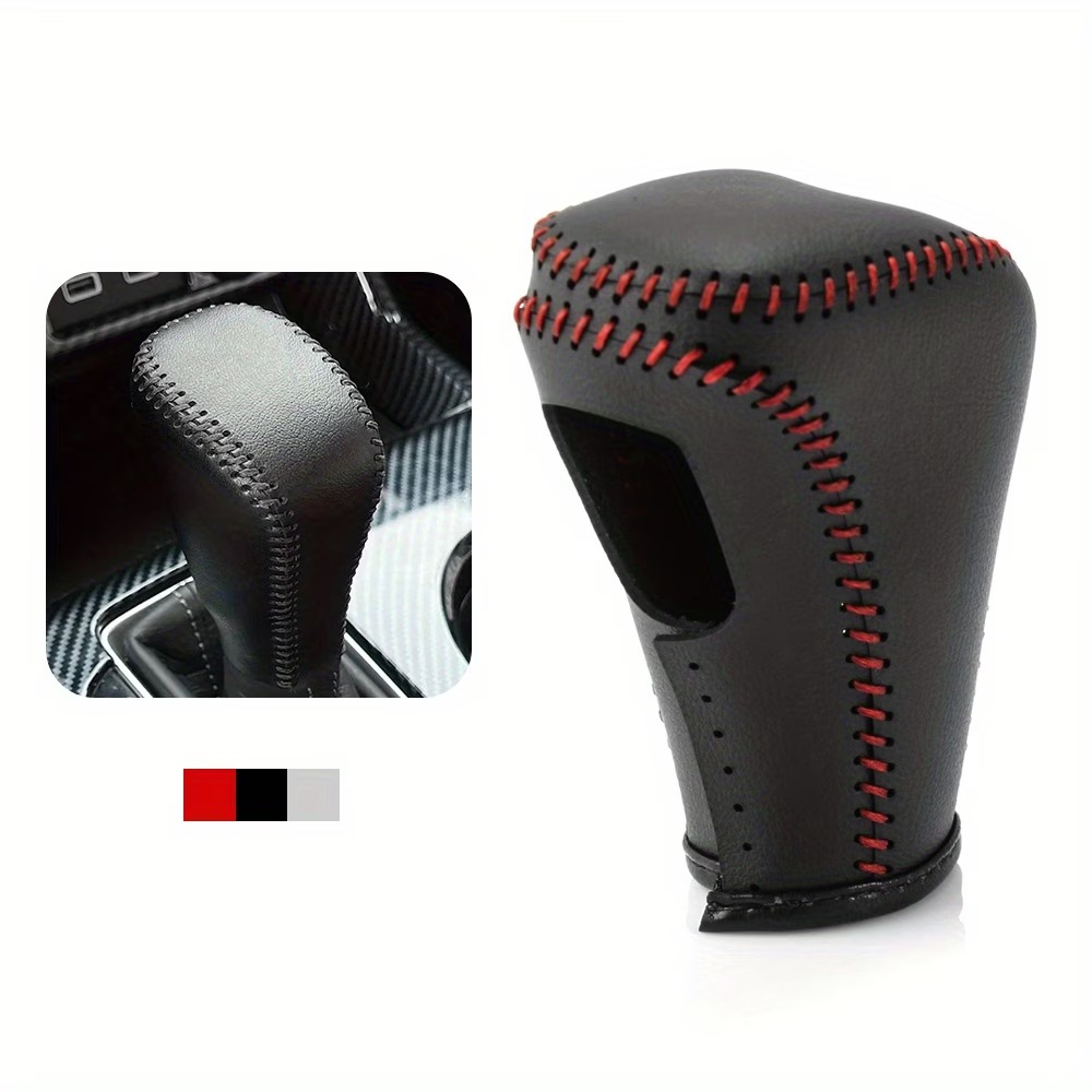 جرب فتيس مطرز فتحى زر امامية لون اسود خيط احمر من الجلد