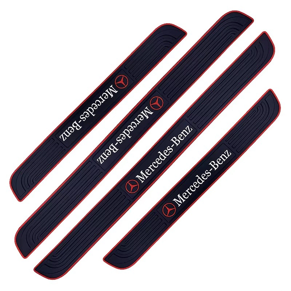 طقم واقي عتب باب السيارة سيليكون (4 قطع) - حماية العتب ضد الخدوش ماركة مرسيدس