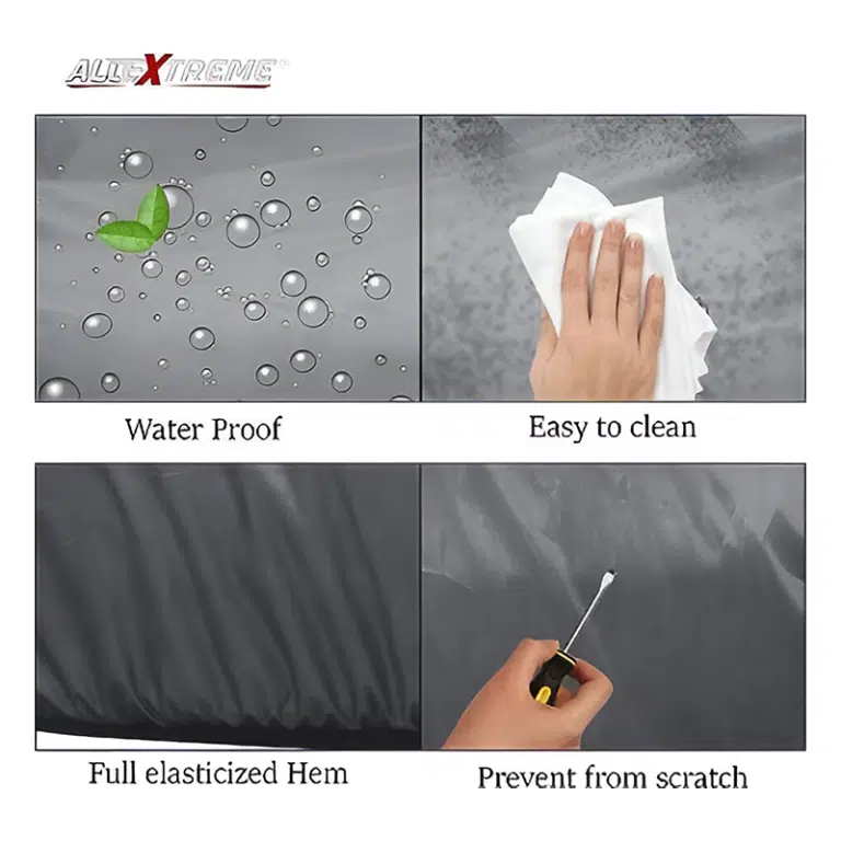 ⁦غطاء ووتربروف مبطن طبقتين بسوستة جانبية للسيارة CHERY EQ7⁩ - الصورة ⁦4⁩